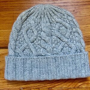 Ralph Lauren Gray Cable Knit Beanie